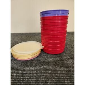 Tupperware Microwave Reheatable 3 Compartment Divided 9 Bowls 6 Lids Storage